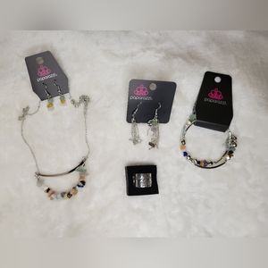 NWT Inspirational faux chakra jewel set with Dream Out Loud ring